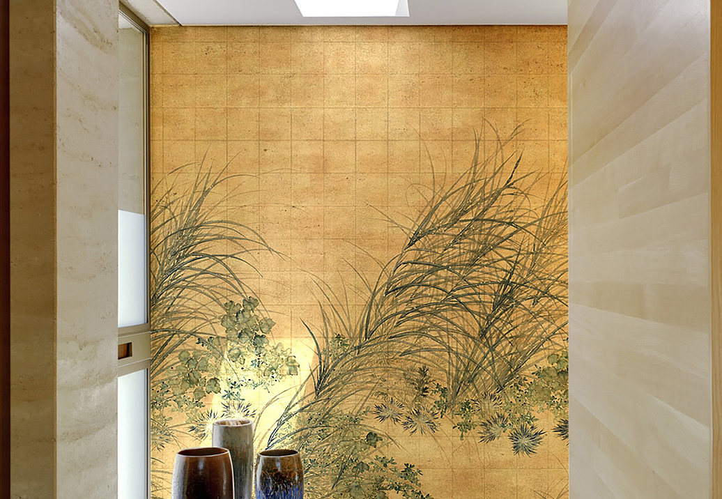 Обои Paul Montgomery Studio Endur Collection (Mural Sources) E-FL-219-GR-GF/Gold