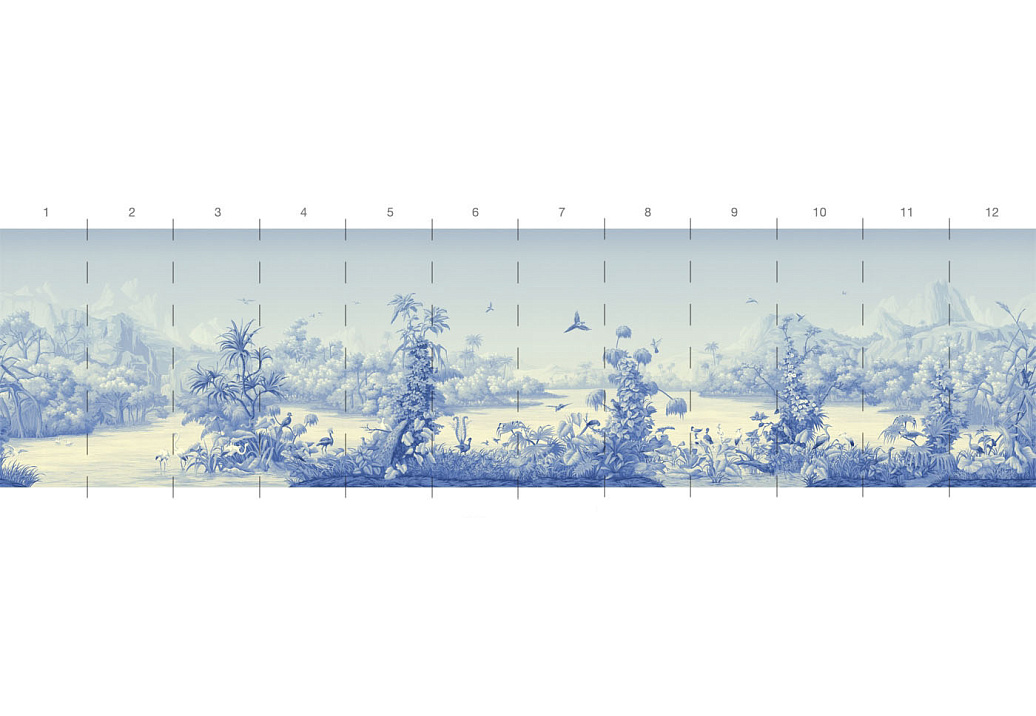 Обои Paul Montgomery Studio Endur Collection (Mural Sources) E-PN-880-AZ-SK/Cyan