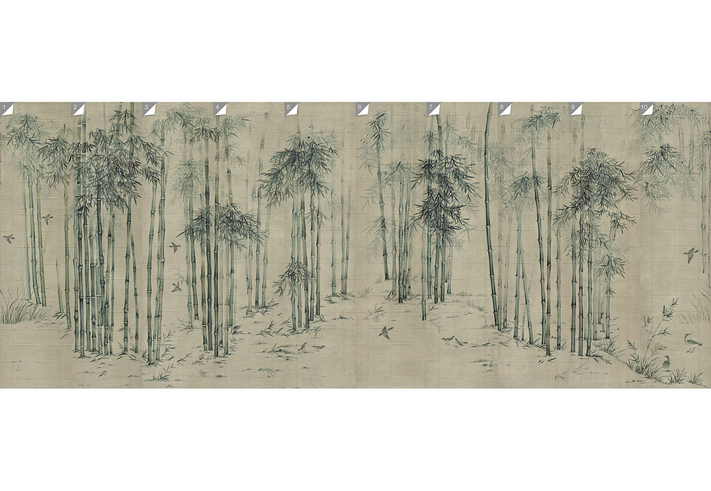 Обои Paul Montgomery Studio Murals For Unique Walls Bamboo Forest/Beige