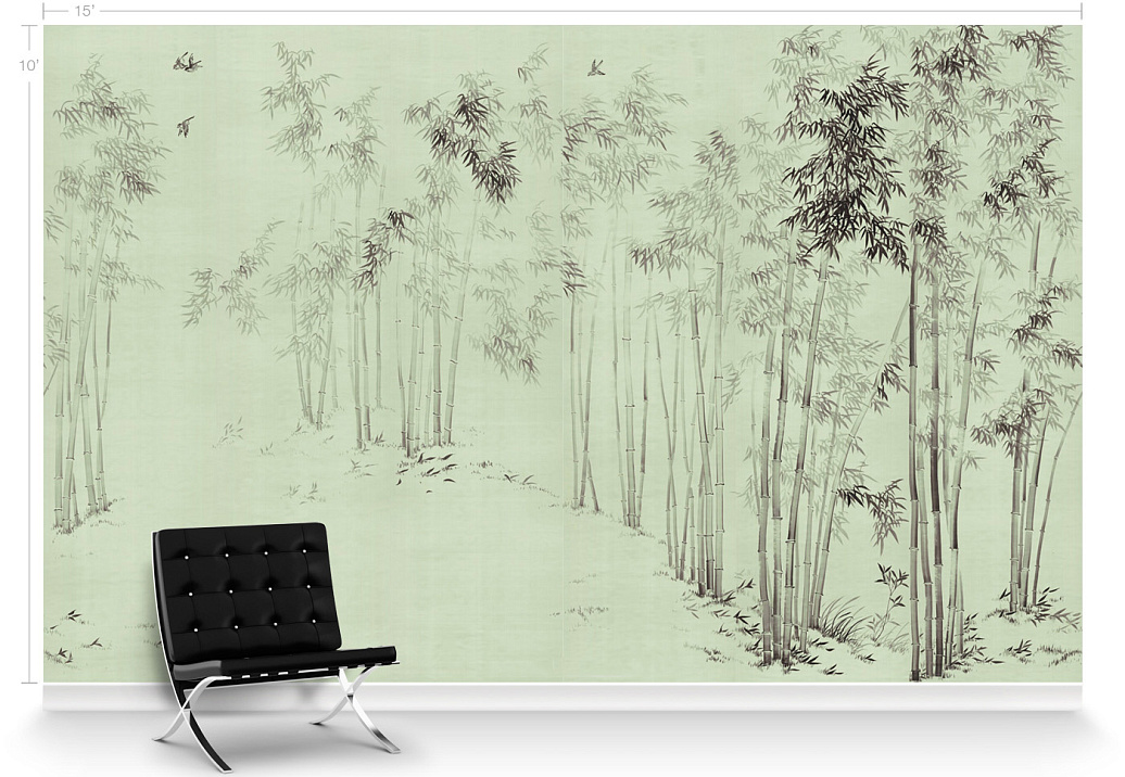 Обои Paul Montgomery Studio Murals For Unique Walls Bamboo Forest/Green