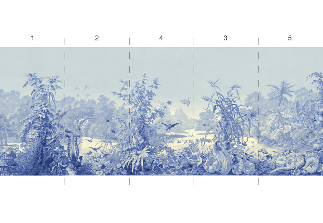 Обои Paul Montgomery Studio Murals For Unique Walls Brazil/Cyan