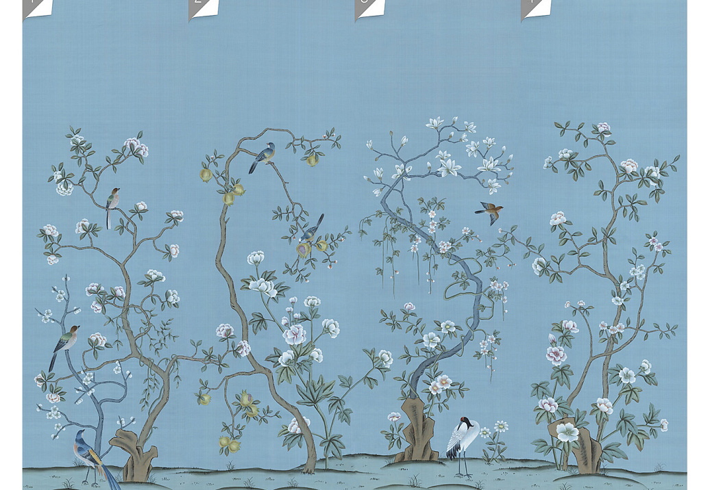 Обои Paul Montgomery Studio Murals For Unique Walls Jinan/Blue