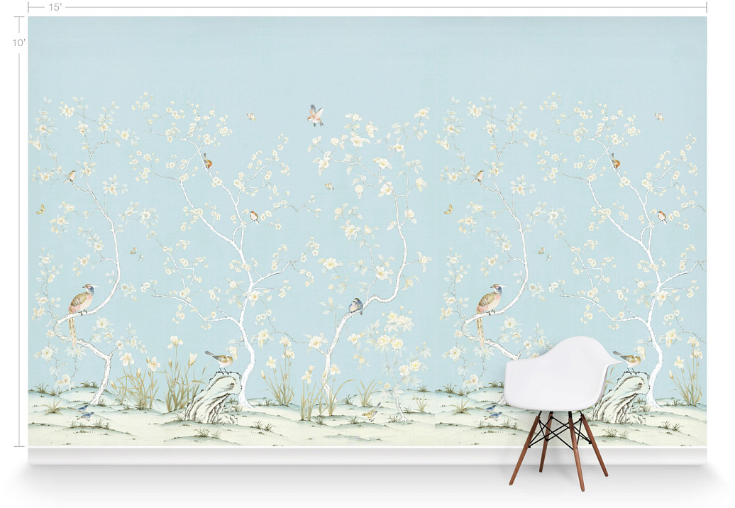 Обои Paul Montgomery Studio Murals For Unique Walls Lavena/Cyan