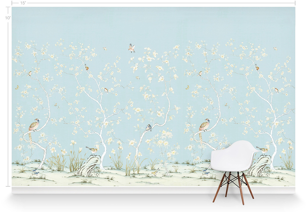 Обои Paul Montgomery Studio Murals For Unique Walls Lavena/Cyan