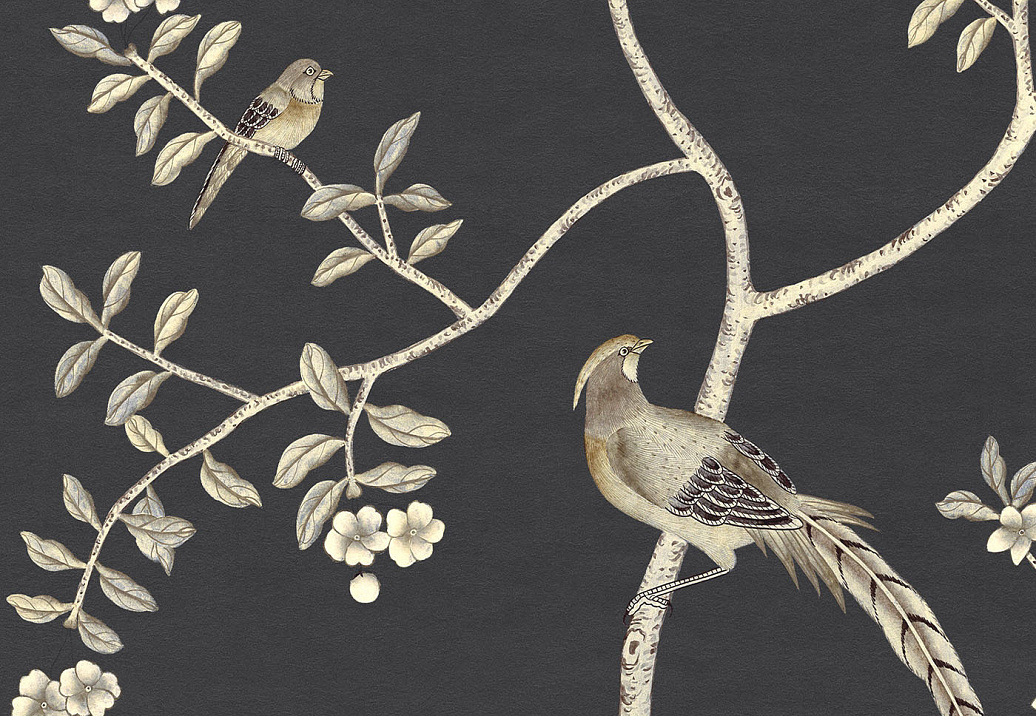 Обои Paul Montgomery Studio Murals For Unique Walls Maysong Charcoal/Charcoal
