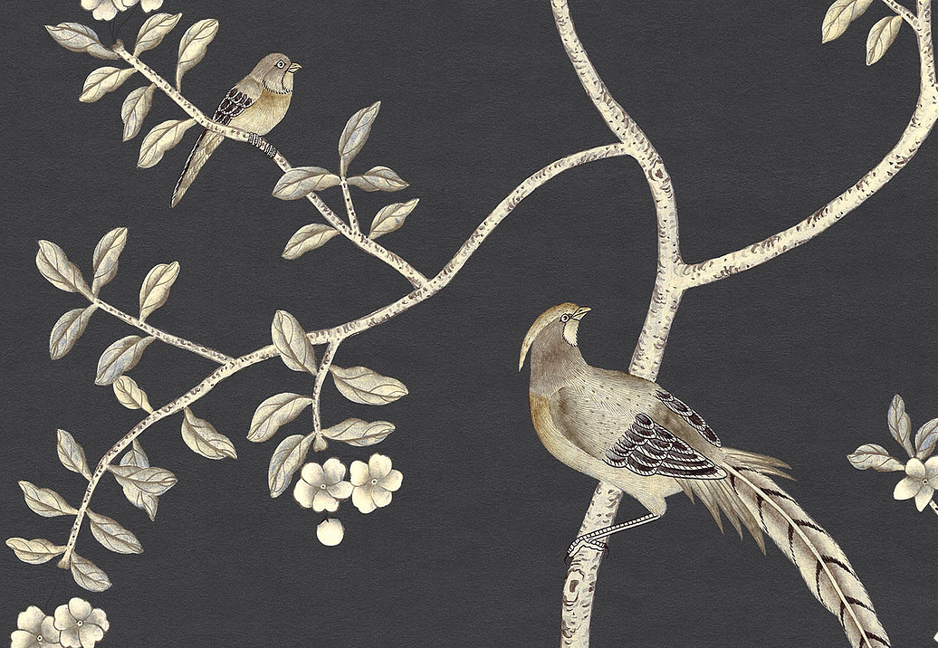 Обои Paul Montgomery Studio Murals For Unique Walls Maysong Charcoal/Charcoal