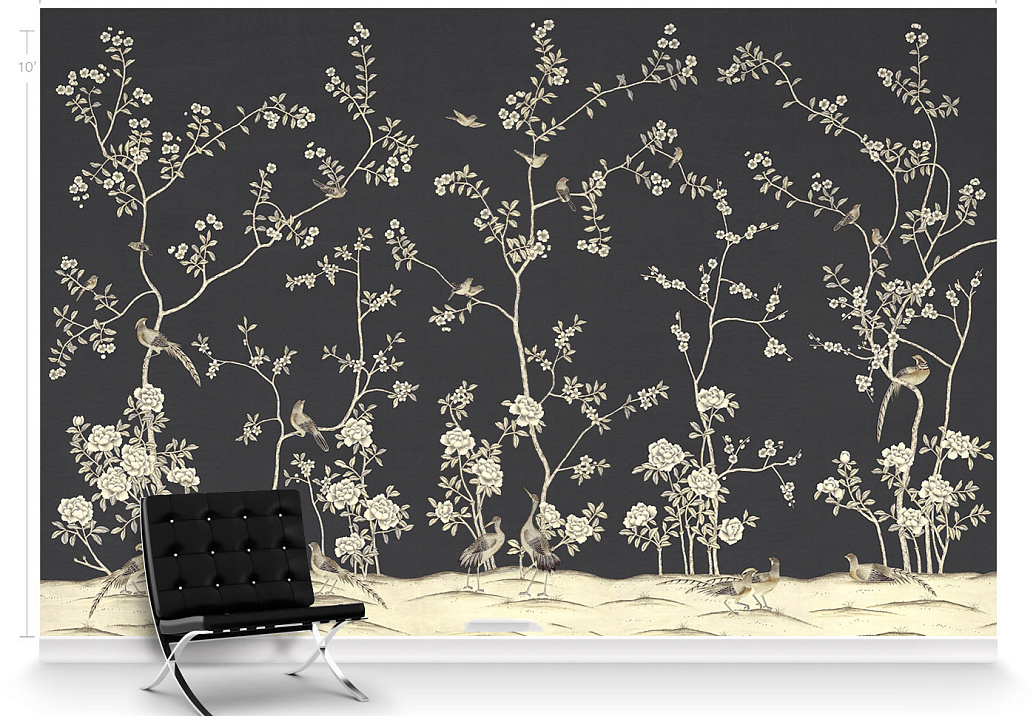 Обои Paul Montgomery Studio Murals For Unique Walls Maysong Charcoal/Charcoal