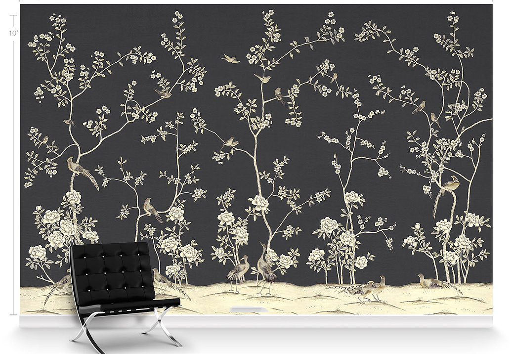 Обои Paul Montgomery Studio Murals For Unique Walls Maysong Charcoal/Charcoal