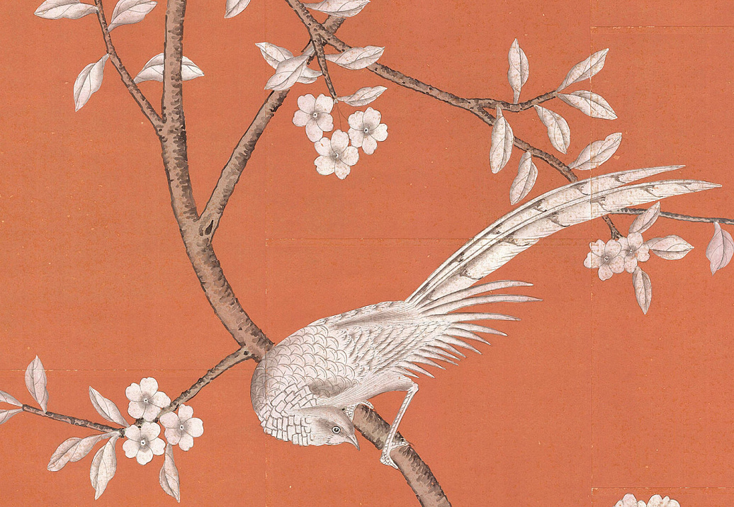 Обои Paul Montgomery Studio Murals For Unique Walls Maysong Paris/Orange