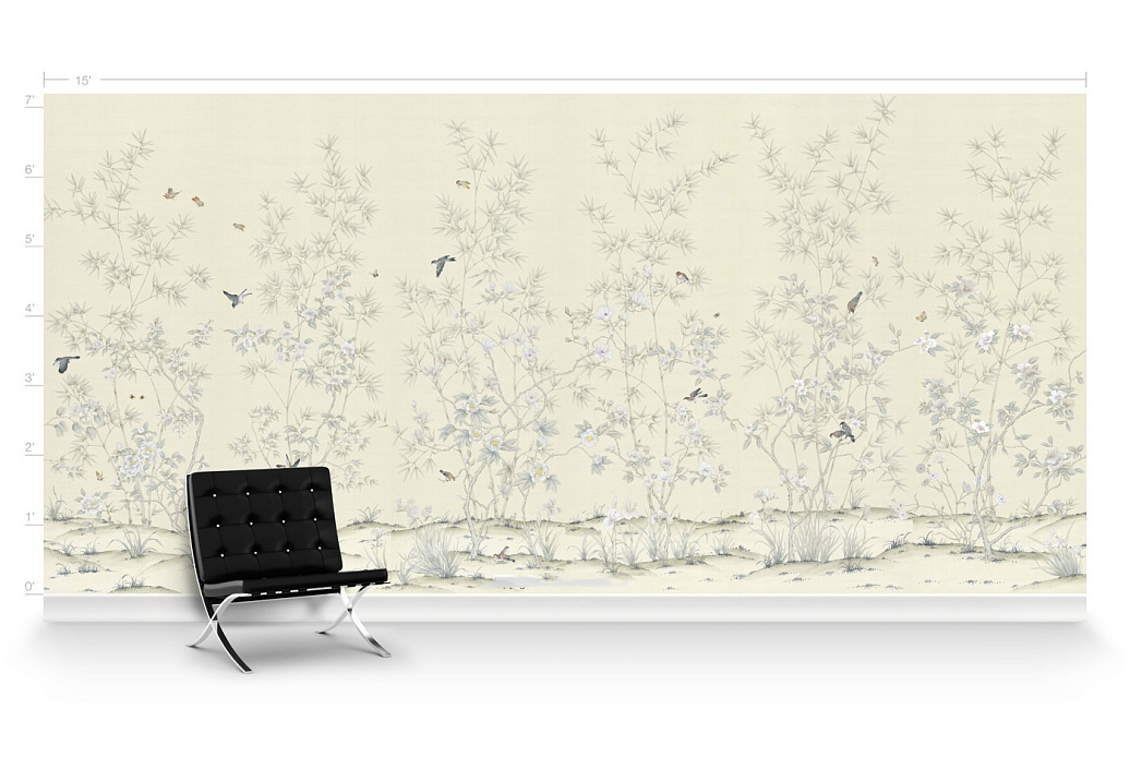 Обои Paul Montgomery Studio Murals For Unique Walls Palace Garden Cream/Cream