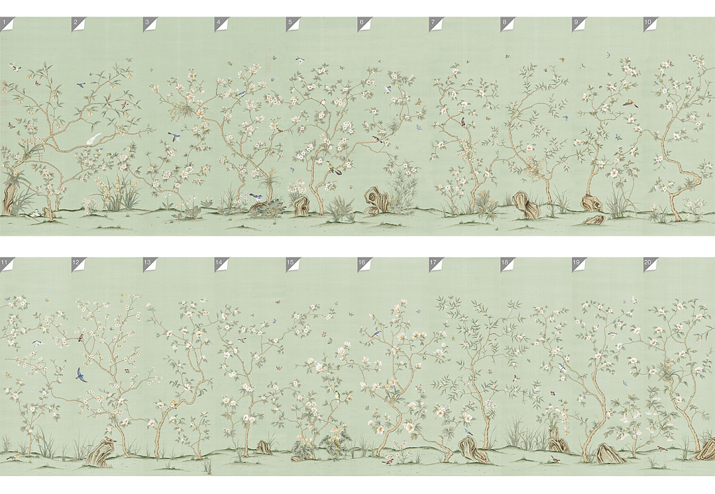 Обои Paul Montgomery Studio Murals For Unique Walls Palazzo Green/Green