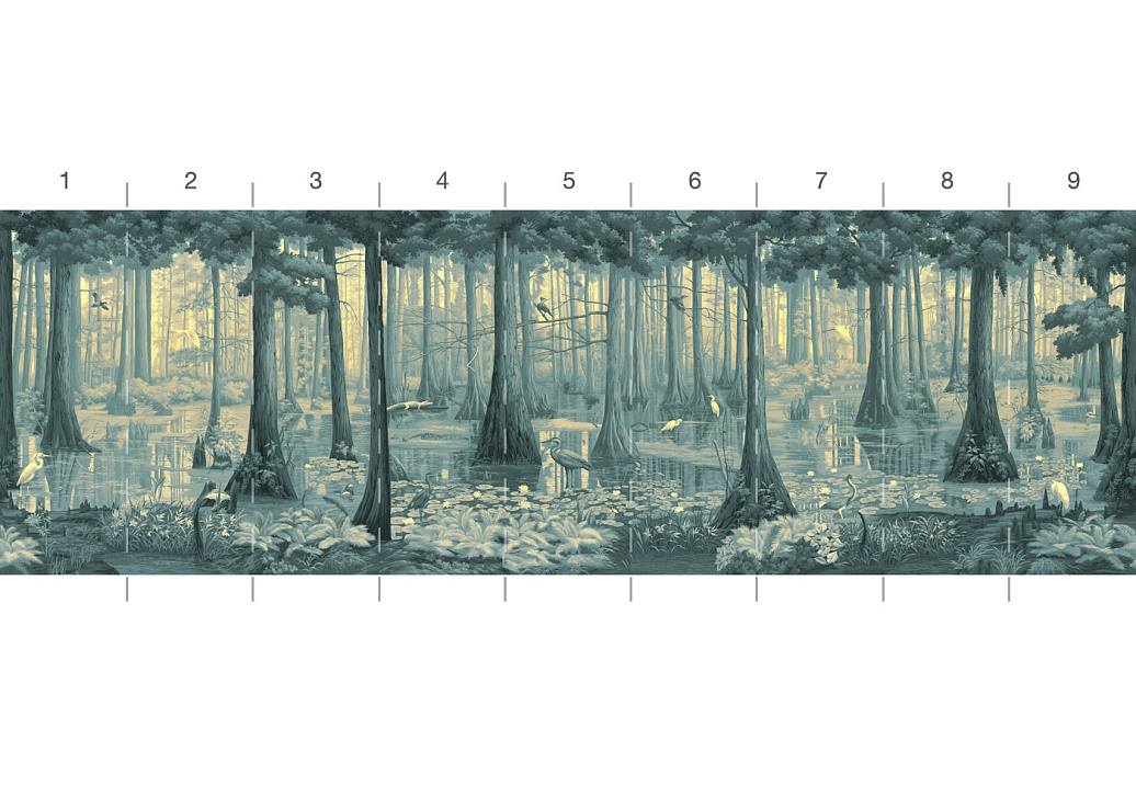 Обои Paul Montgomery Studio Murals For Unique Walls The Bayou/Twilight