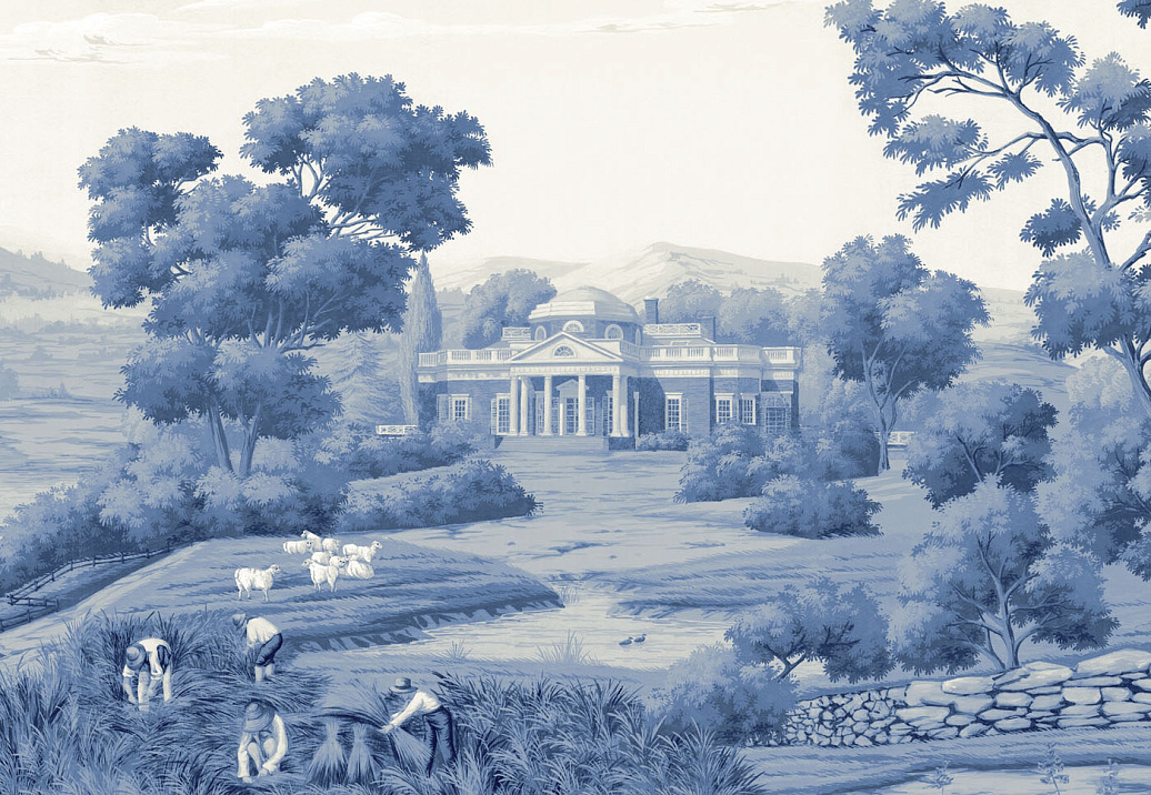 Обои Paul Montgomery Studio Murals For Unique Walls Virginia/Grisaille
