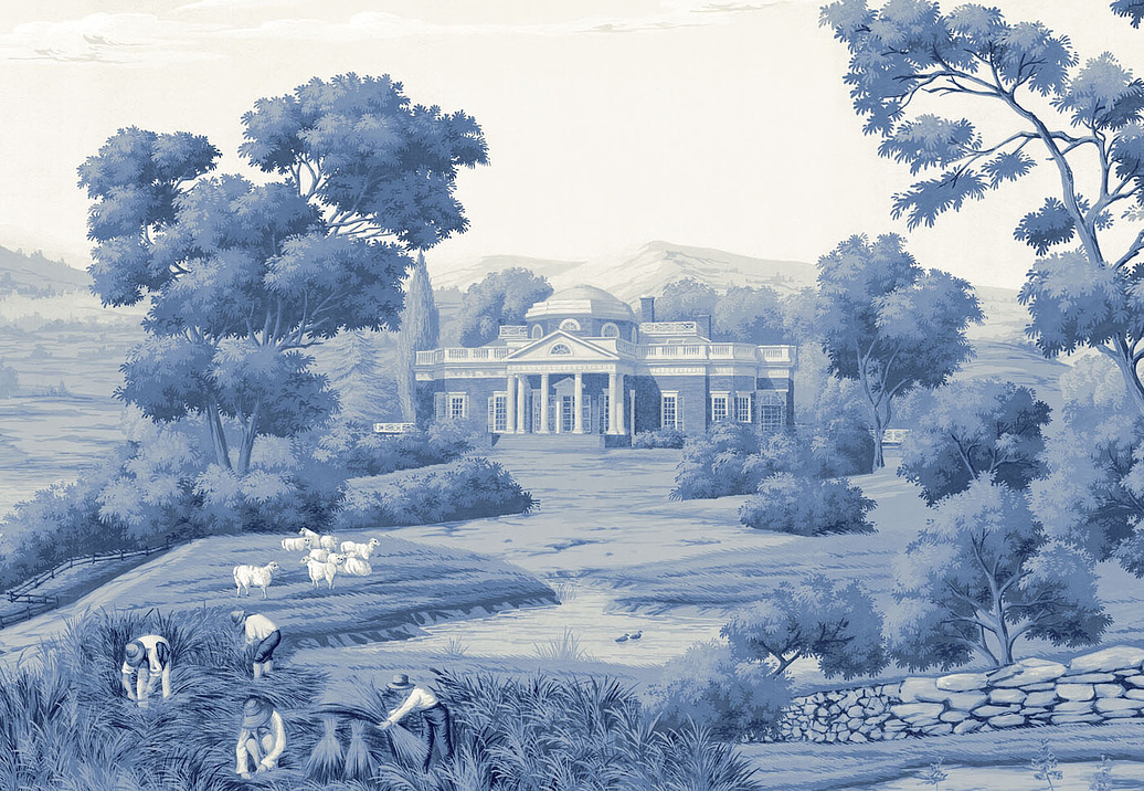 Обои Paul Montgomery Studio Murals For Unique Walls Virginia/Grisaille