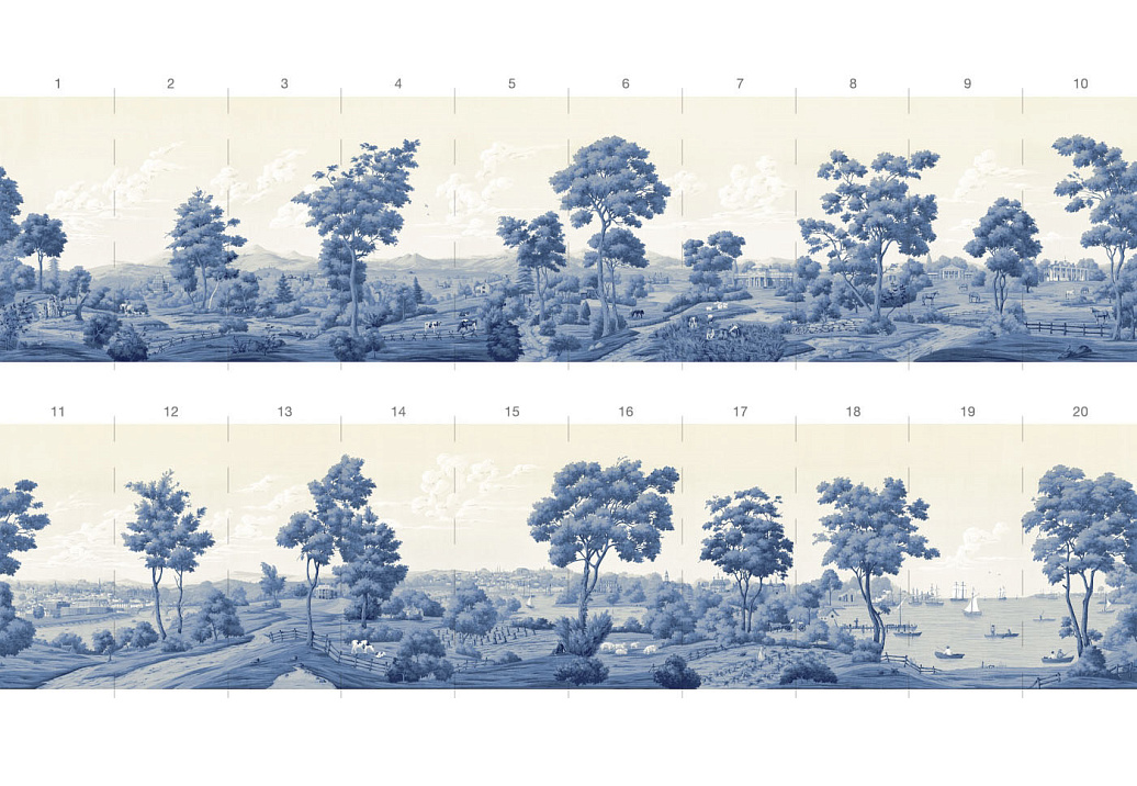Обои Paul Montgomery Studio Murals For Unique Walls Virginia/Grisaille