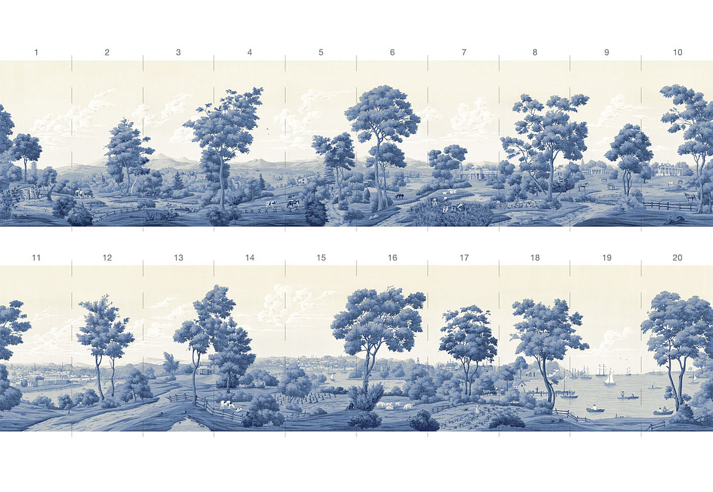 Обои Paul Montgomery Studio Murals For Unique Walls Virginia/Grisaille