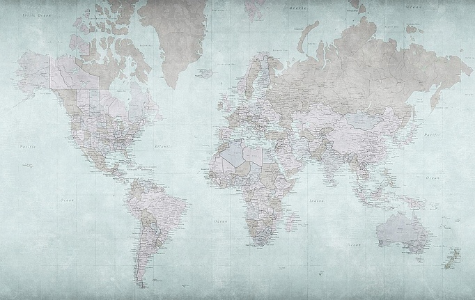 Российские обои Factura, коллекция Kids, артикул WORLD MAP/4