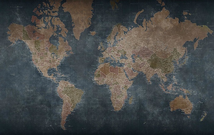 Российские обои Factura, коллекция Kids, артикул WORLD MAP/6