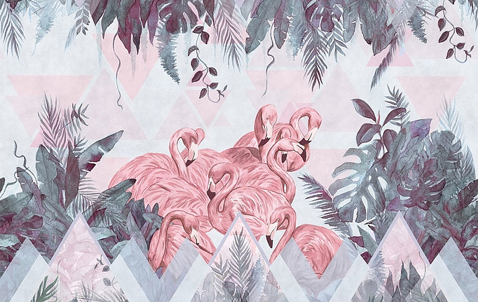 Российские обои Factura, коллекция Kids, артикул FLAMINGO/2