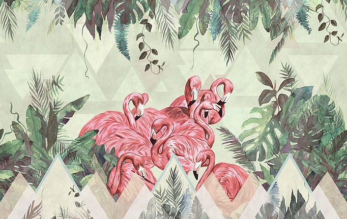 Российские обои Factura, коллекция Kids, артикул FLAMINGO/4