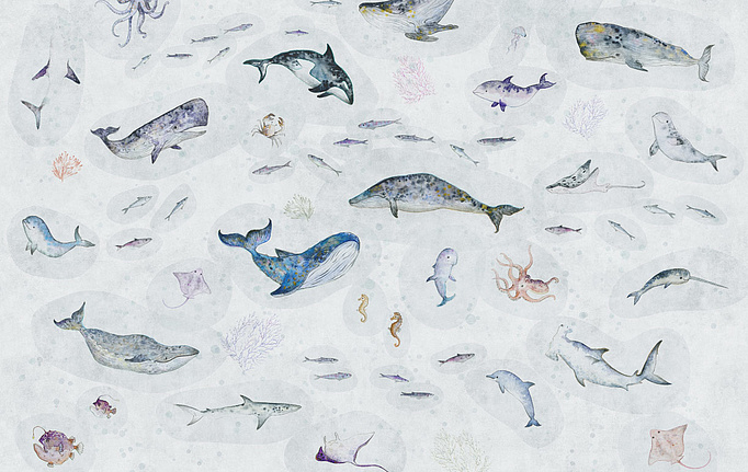 Российские обои Factura, коллекция Kids, артикул MARINE LIFE/1
