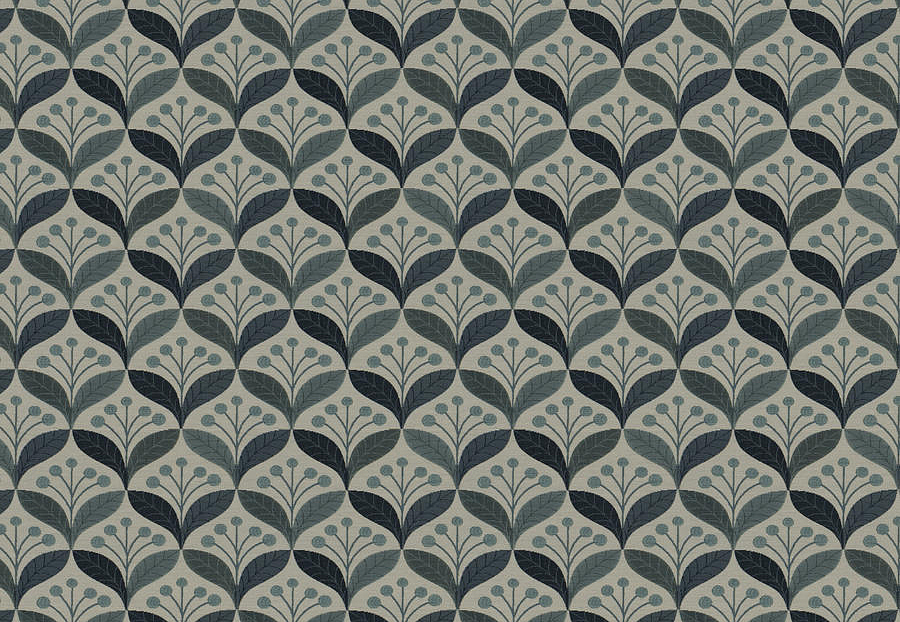 Ткань Fabricut Chromatics Vol.XXVI Azure CalderLeaves/Indigo