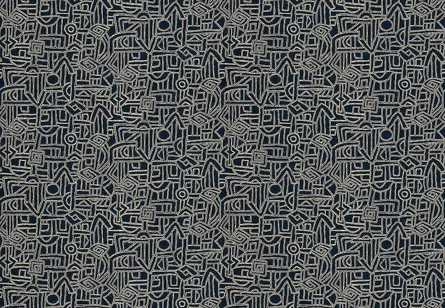 Ткань Fabricut Chromatics Vol.XXVI Azure Hieroglyphics/Midnight