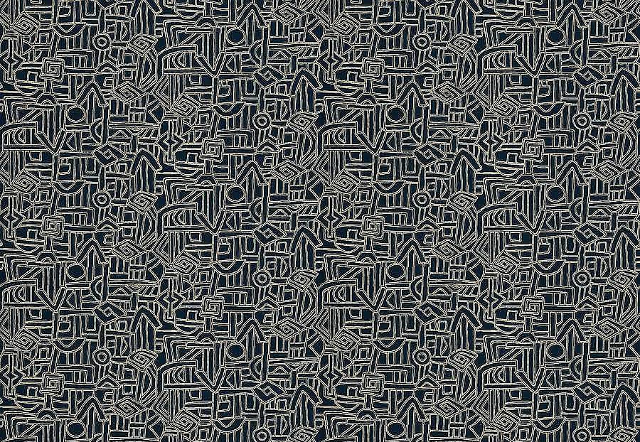 Ткань Fabricut Chromatics Vol.XXVI Azure Hieroglyphics/Midnight