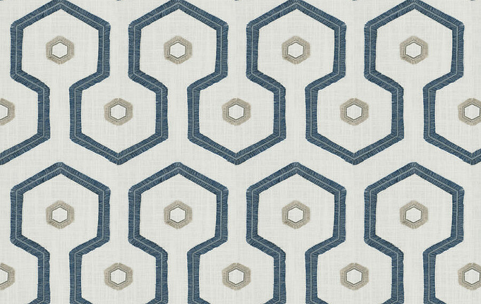 Американская ткань Fabricut, коллекция Chromatics Vol.XXVI Azure, артикул NarvaFringe/Blue