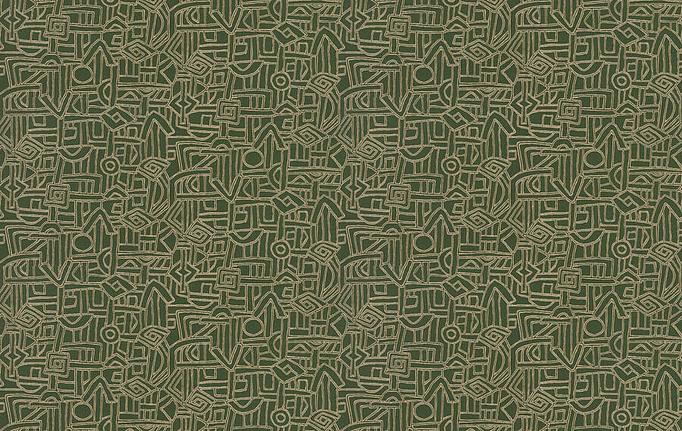 Американская ткань Fabricut, коллекция Chromatics Vol.XXVI Succulent, артикул Hieroglyphics/Leaf