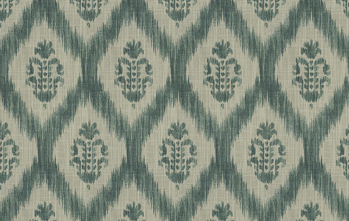 Американская ткань Fabricut, коллекция Chromatics Vol.XXVI Succulent, артикул IdolIkat/Robin'sEgg