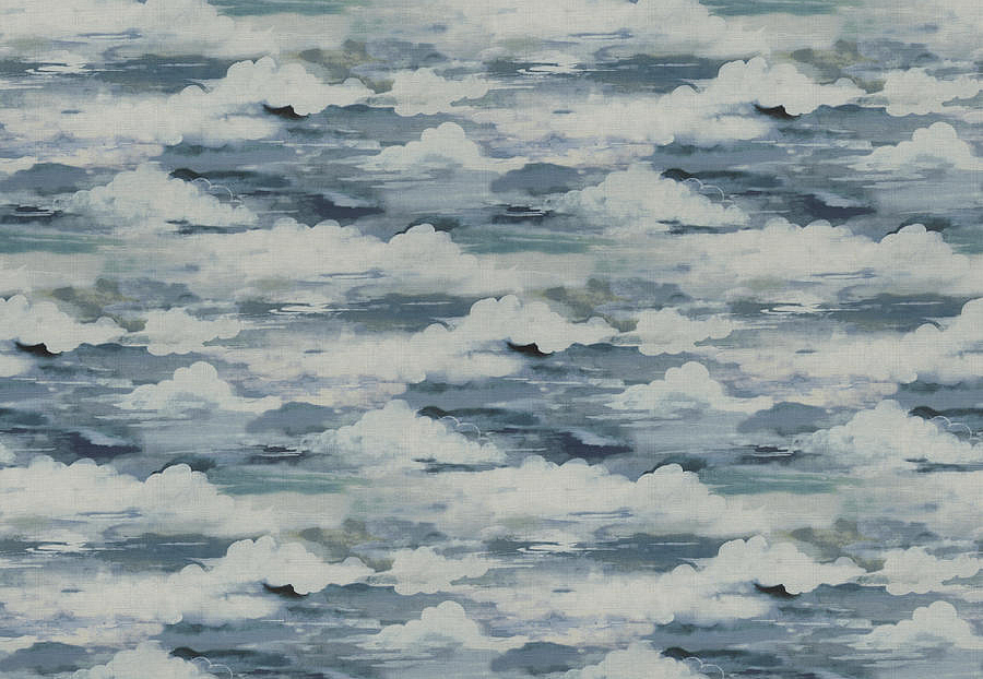 Ткань Fabricut Luxe Nuances Sapphire Forest CloudNine/Rainwater