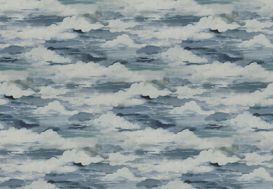 Ткань Fabricut Luxe Nuances Sapphire Forest CloudNine/Rainwater