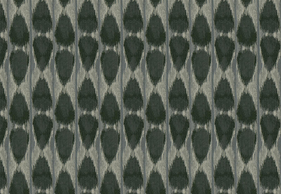 Ткань Fabricut Luxe Nuances Sapphire Forest DubaiIkat/Spruce
