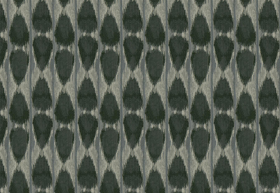 Ткань Fabricut Luxe Nuances Sapphire Forest DubaiIkat/Spruce