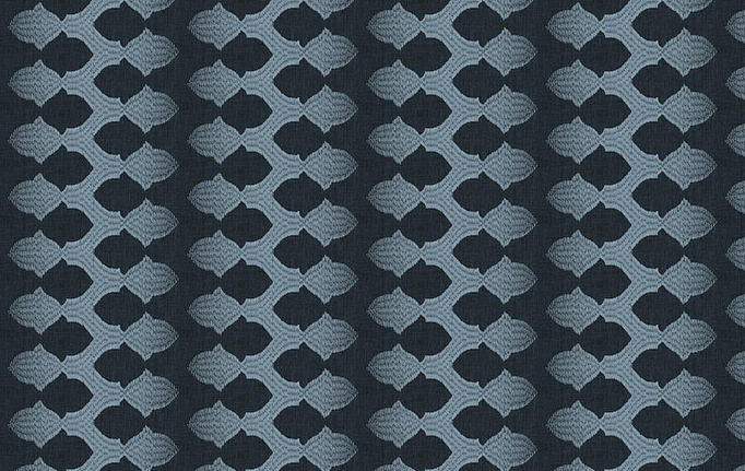 Американская ткань Fabricut, коллекция Luxe Nuances Sapphire Forest, артикул ExcessiveStripe/Indigo