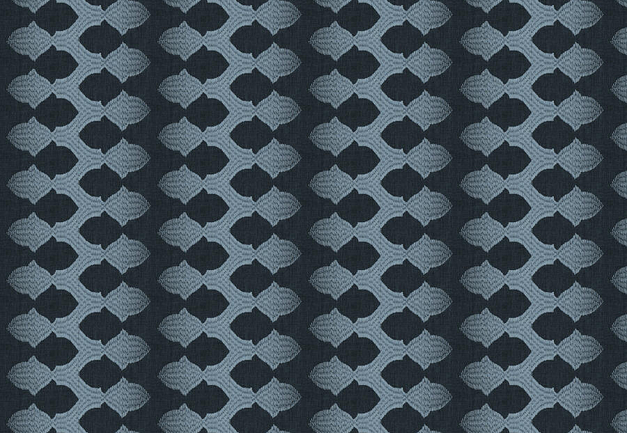 Ткань Fabricut Luxe Nuances Sapphire Forest ExcessiveStripe/Indigo
