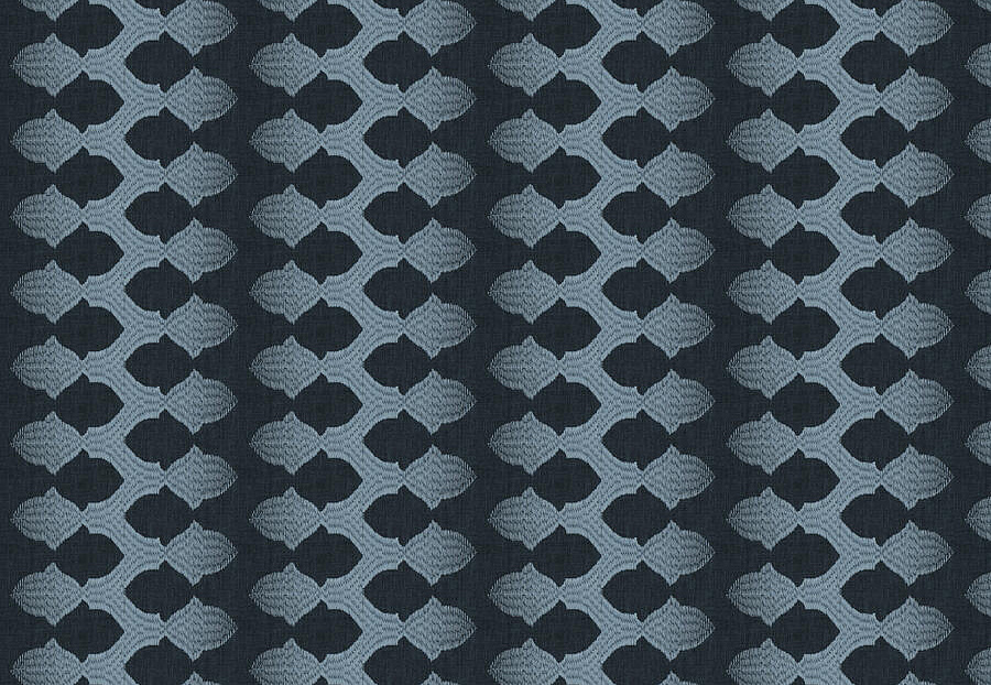 Ткань Fabricut Luxe Nuances Sapphire Forest ExcessiveStripe/Indigo