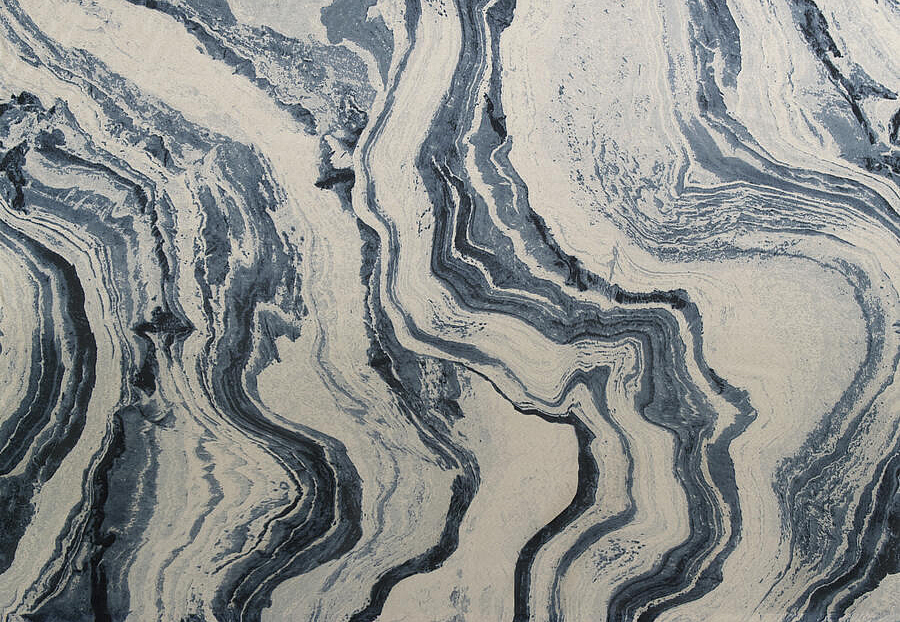 Ткань Fabricut Luxe Nuances Sapphire Forest MarbleSatin/Navy