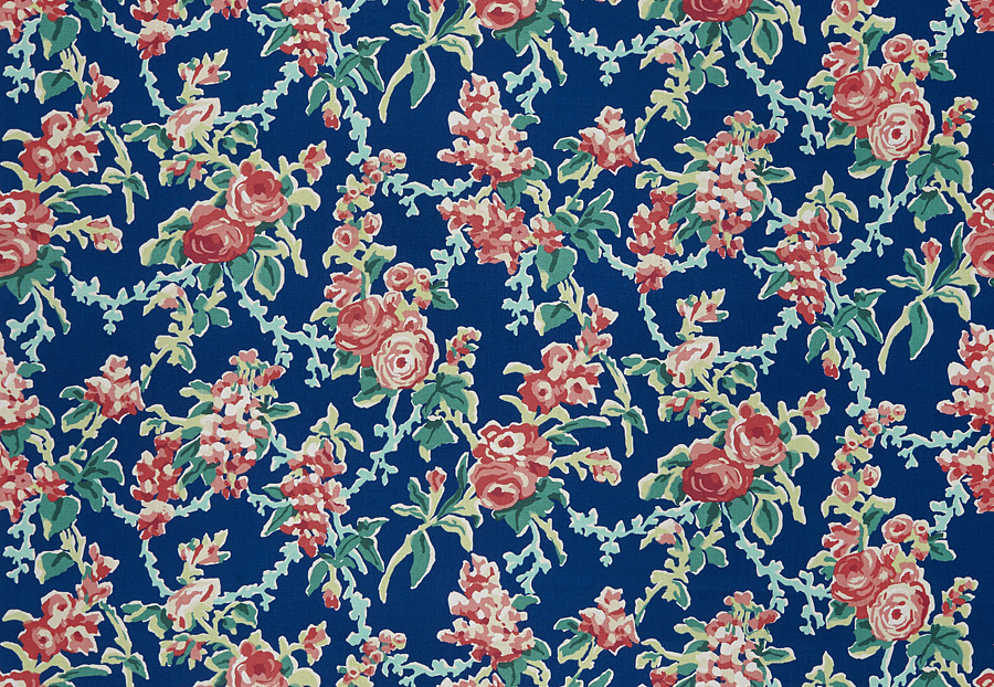 Ткань Stroheim Dana Gibson Prints II Chintz/Navy