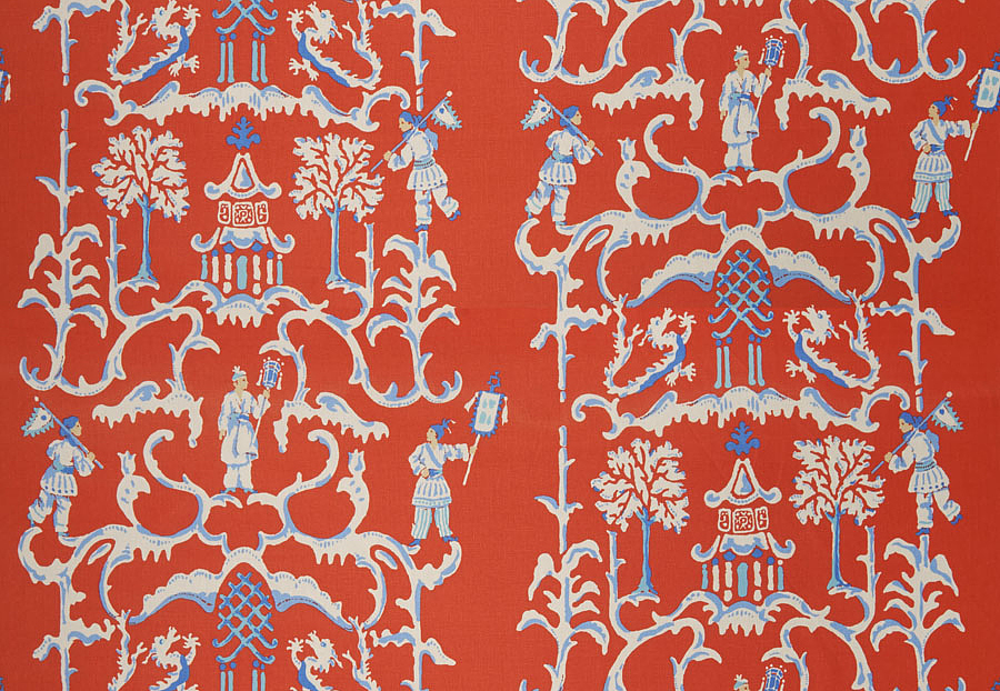 Ткань Stroheim Dana Gibson Prints II Folly/Persimmon