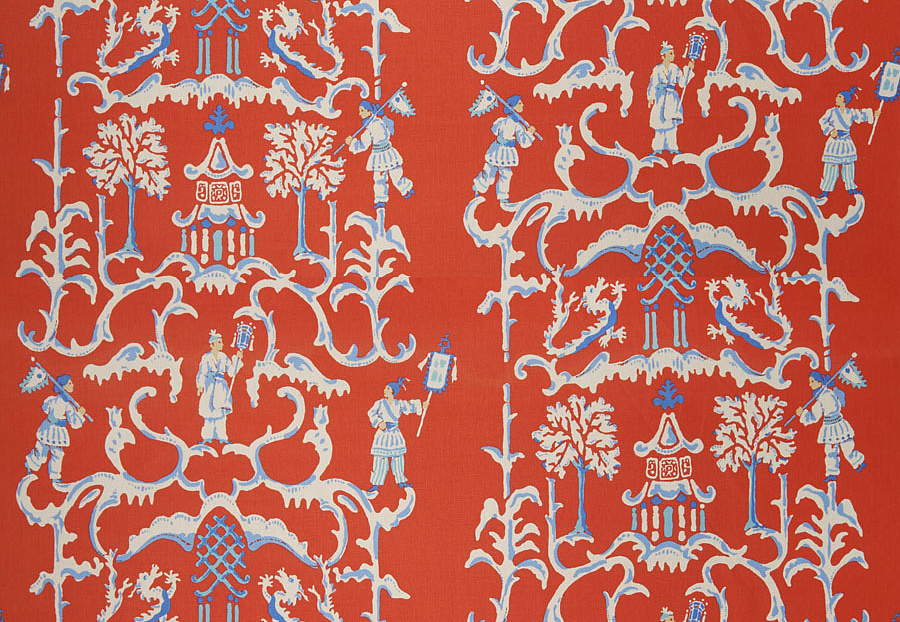 Ткань Stroheim Dana Gibson Prints II Folly/Persimmon