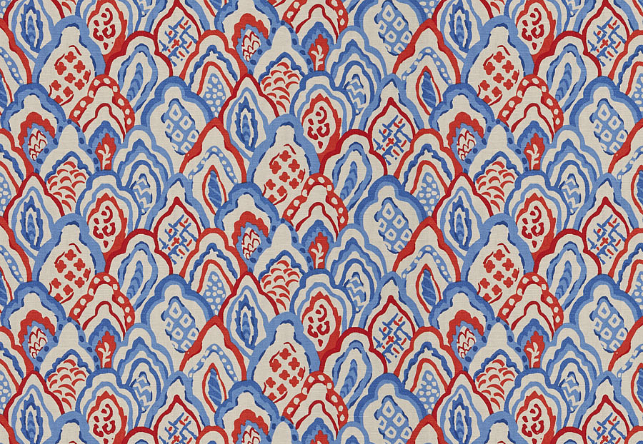 Ткань Stroheim Dana Gibson Prints II Taj/Persimmon