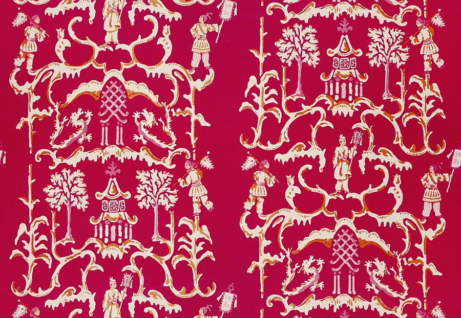 Ткань Stroheim Dana Gibson Prints II Folly/Fuchsia