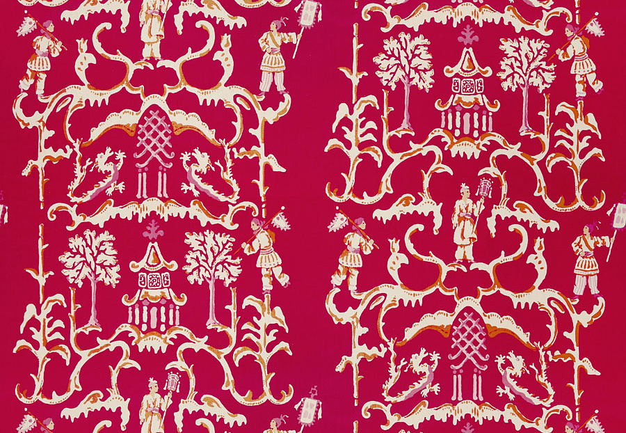 Ткань Stroheim Dana Gibson Prints II Folly/Fuchsia