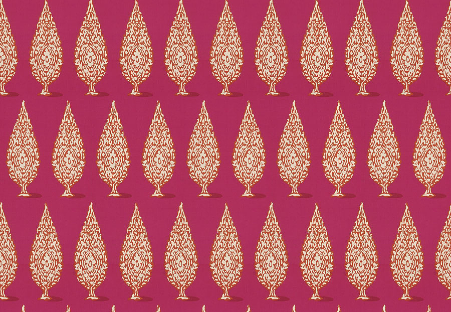 Ткань Stroheim Dana Gibson Prints II Priya/Pink & orange