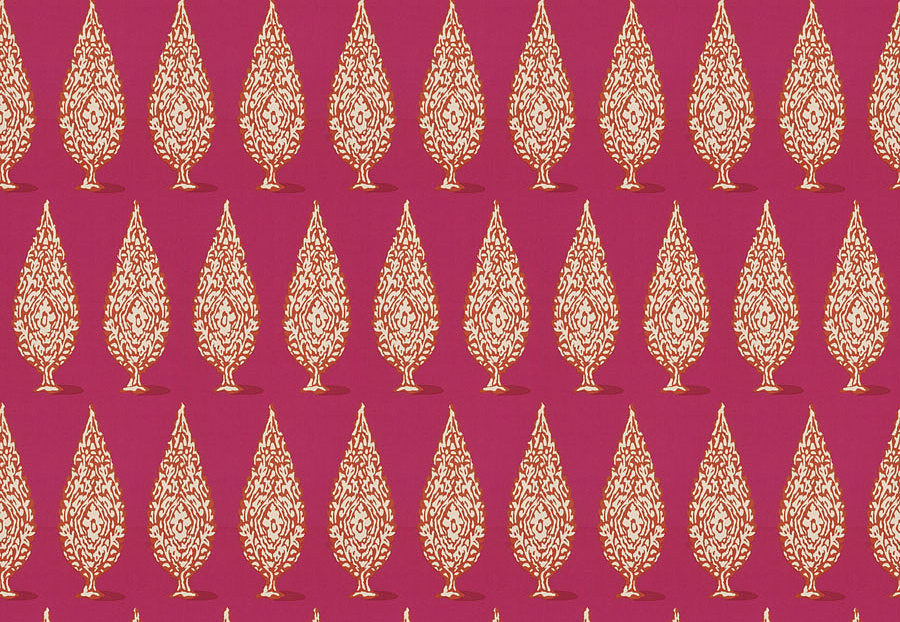 Ткань Stroheim Dana Gibson Prints II Priya/Pink & orange