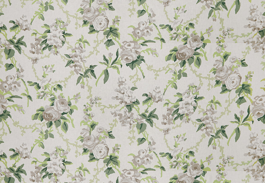 Ткань Stroheim Dana Gibson Prints II Chintz/Green & grey