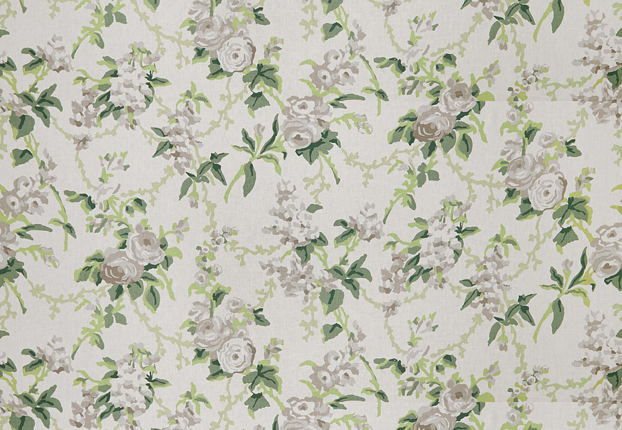 Ткань Stroheim Dana Gibson Prints II Chintz/Green & grey
