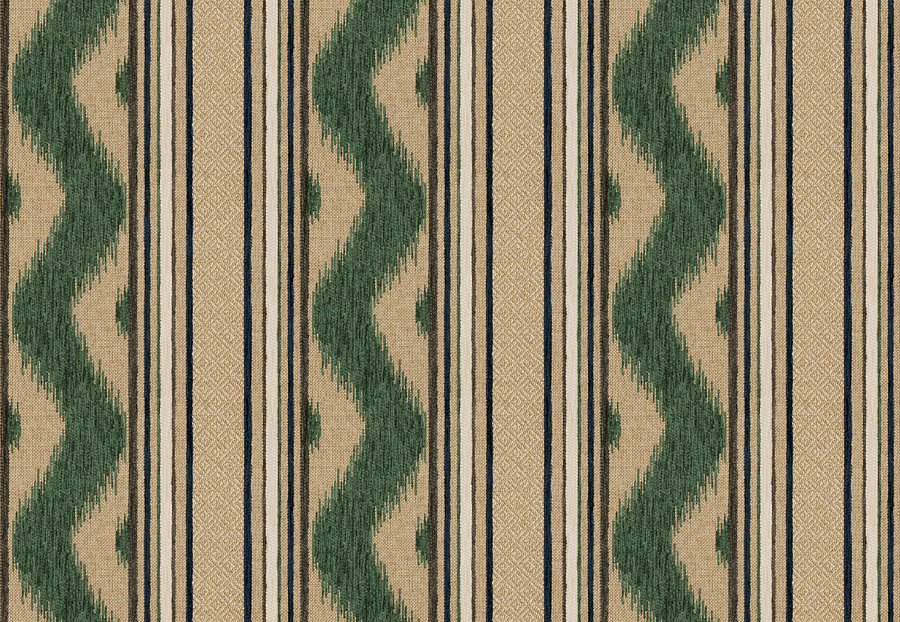 Ткань Stroheim Color Gallery Malachite Navone stripe/Malachite